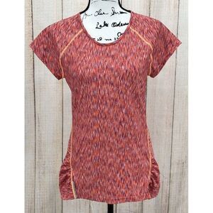 Athleta Pop Short Sleeve Shirt Women's‎ Size Medium Space Watermelon Dye